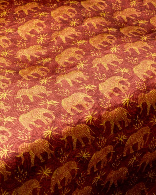 Paisley Elephants Gold/Red (PLC-1352) Image 1